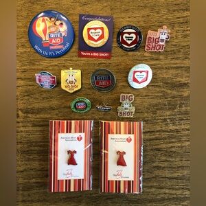 Pharmacy and American Heart Association Pin Collection
